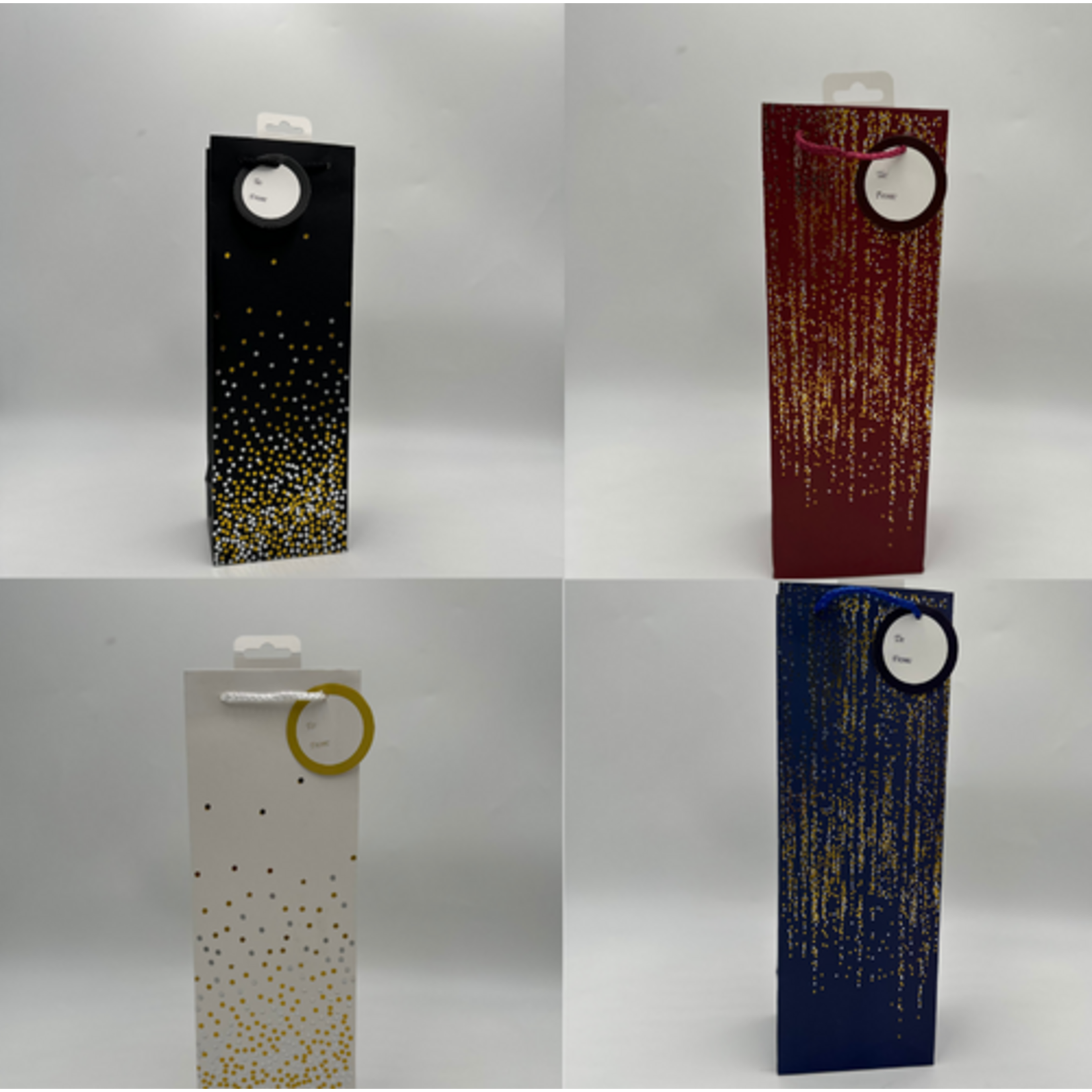 DELUXE WINE BAG HOT-STAMP FLUID ASST