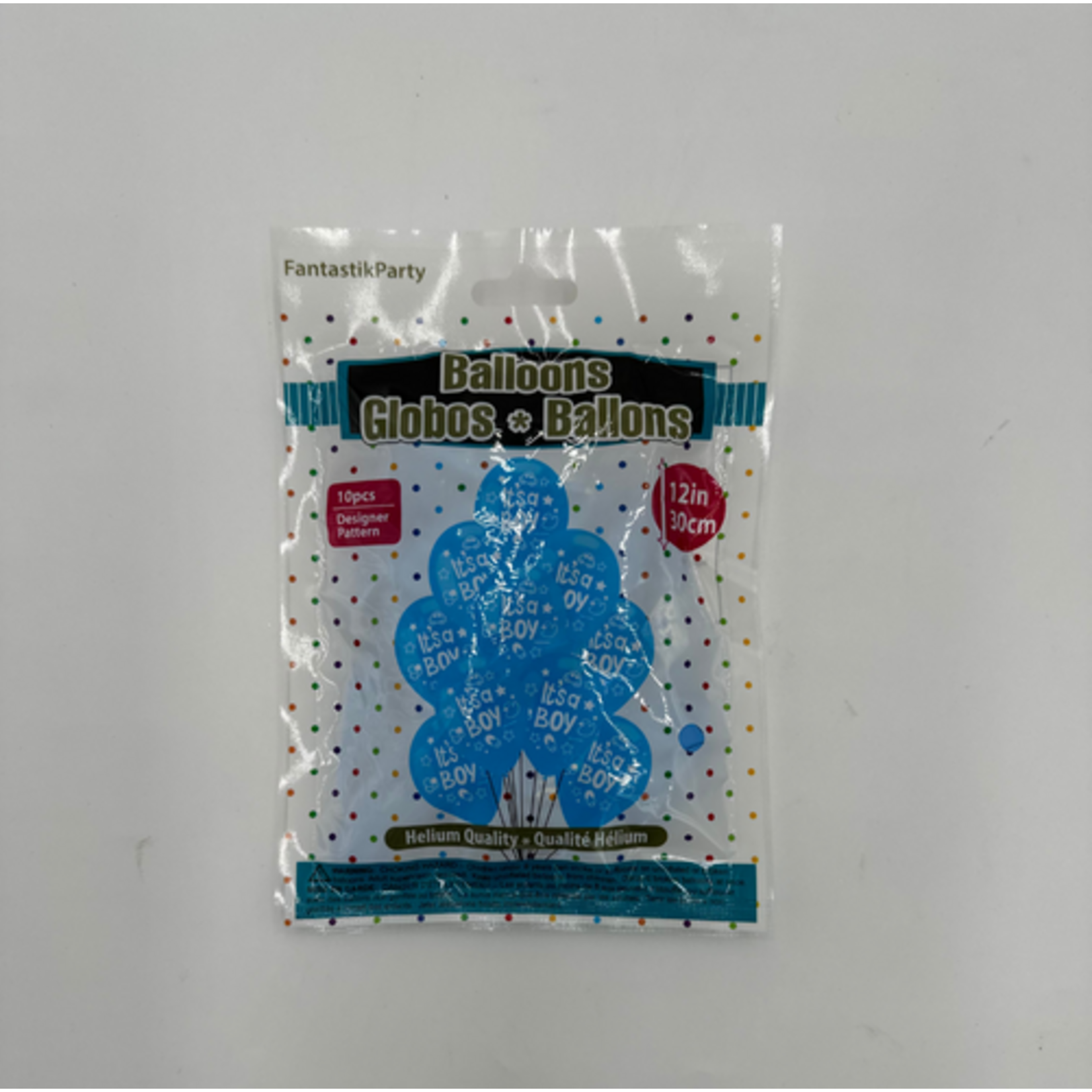 Helium Quality 2 Sides Printed Balloons (It'S A Boy) Assorted Colours 12 Inch Round