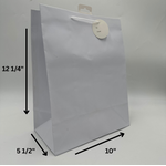 SOLID COLOR LGE BAG; MATTE WHITE