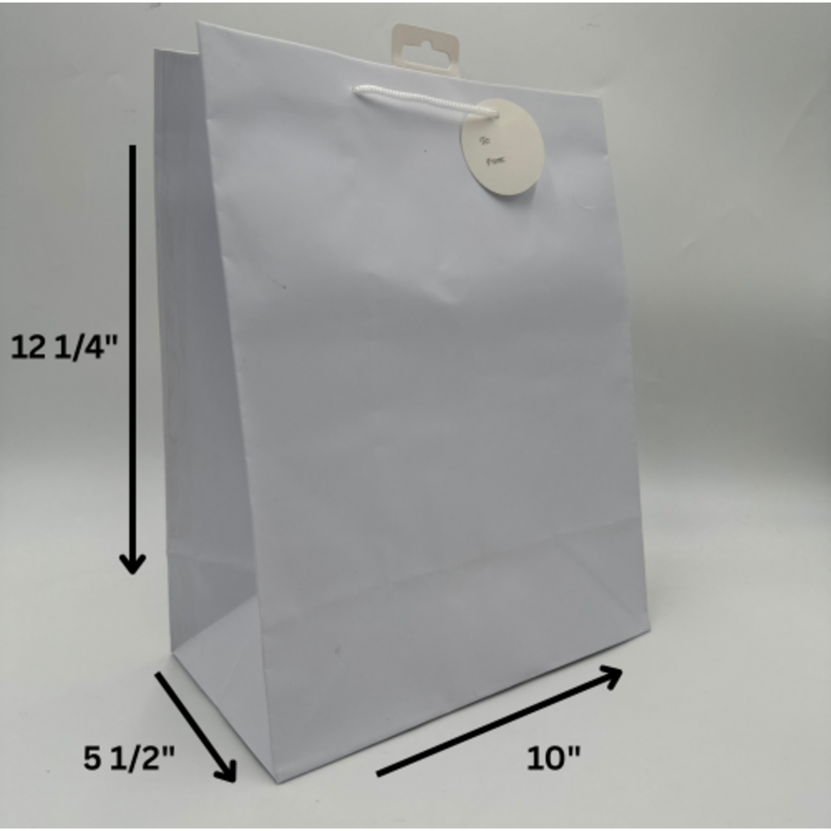 SOLID COLOR LGE BAG; MATTE WHITE