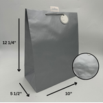 SOLID COLOR LGE BAG; MATTE SILVER