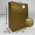 SOLID COLOR LGE BAG; MATTE GOLD