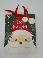 CHRISTMAS LGE GLITTERED BAG SANTA