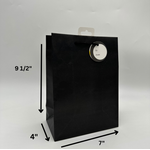 SOLID COLOR MED GIFT BAG; MATTE BLACK