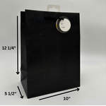 SOLID COLOR LGE GIFT BAG; MATTE BLACK