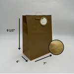 SOLID COLOR MED BAG; MATTE GOLD