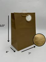 SOLID COLOR MED BAG; MATTE GOLD