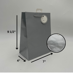 SOLID COLOR MED BAG; MATTE SILVER