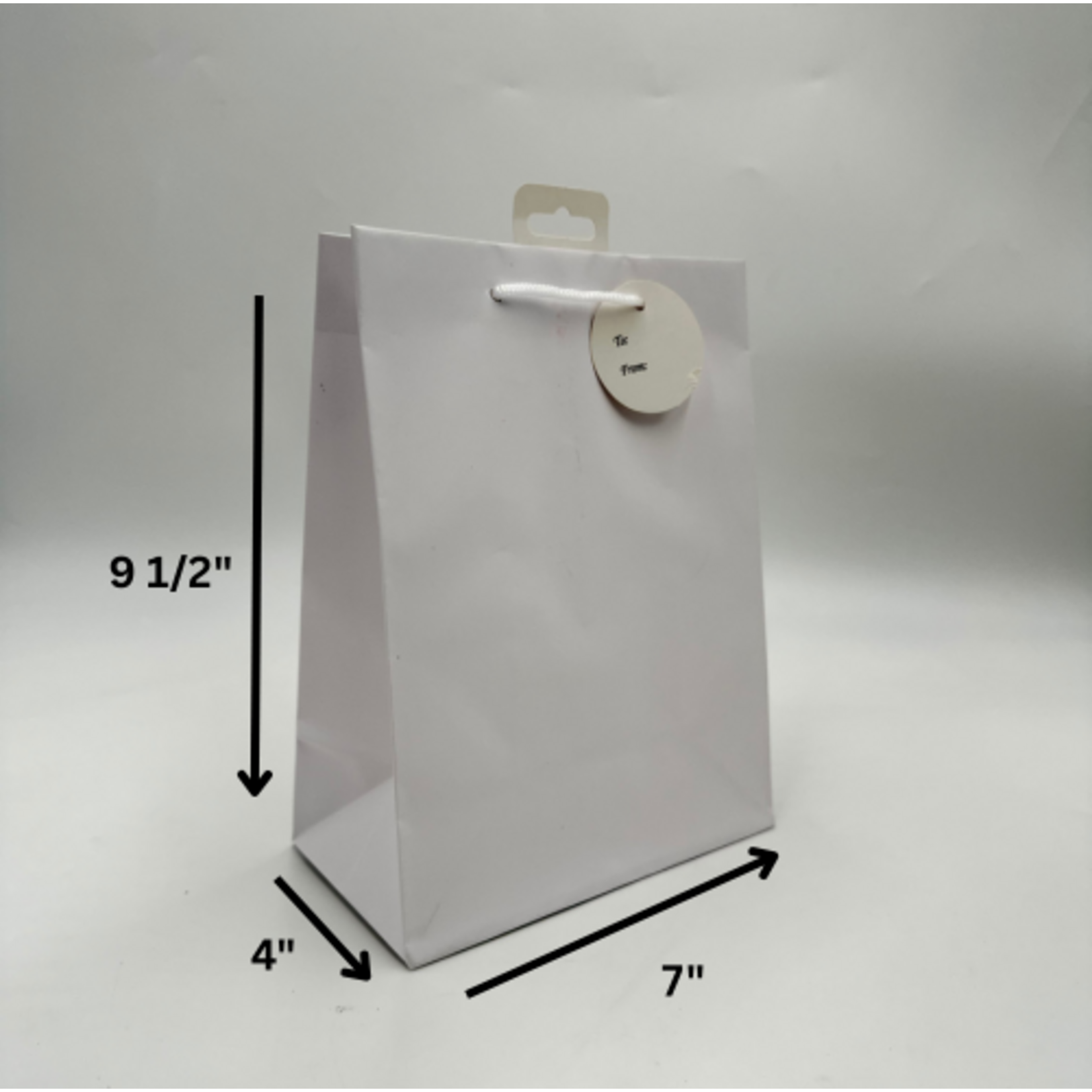 SOLID COLOR MED BAG; MATTE WHITE