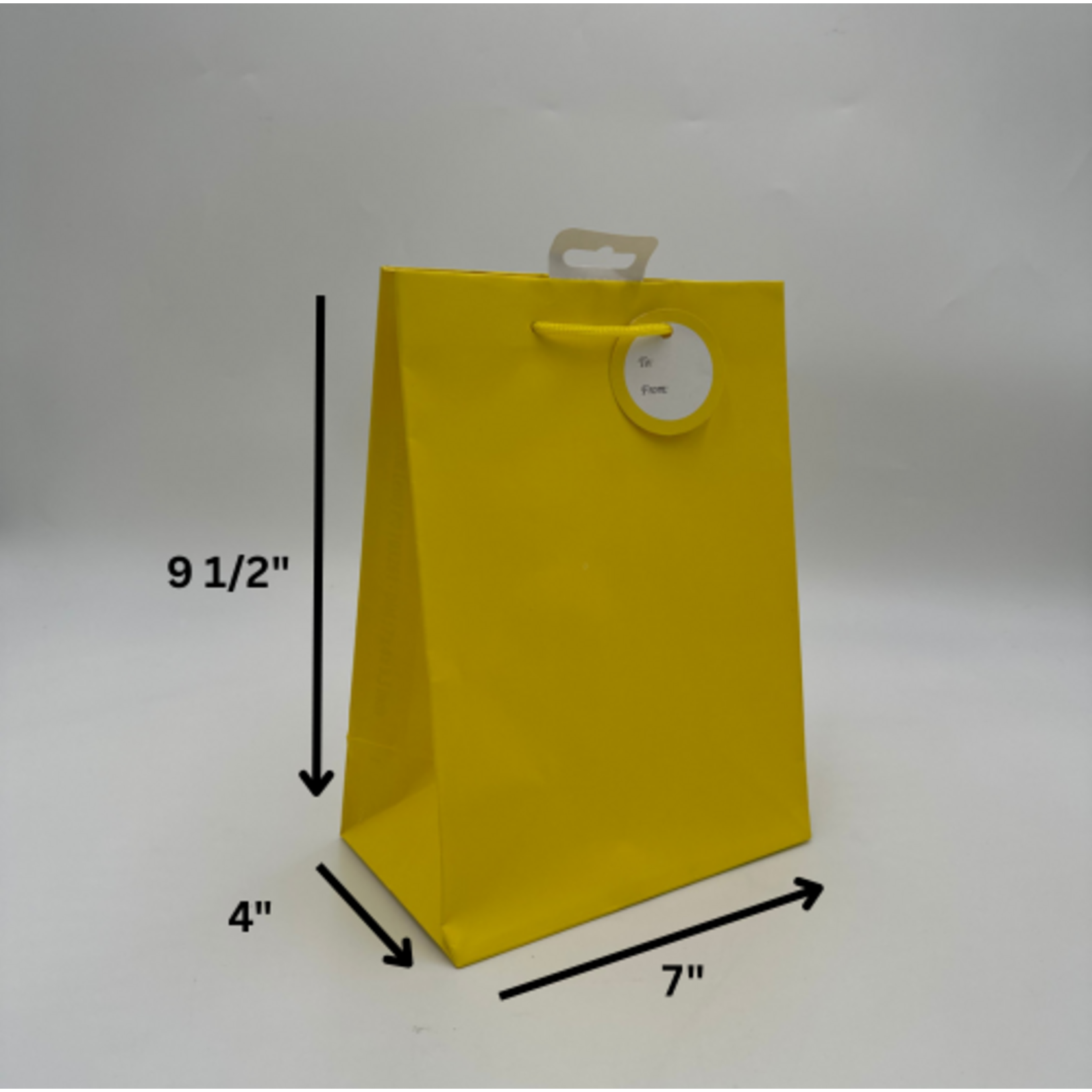 SOLID COLOR MED BAG; MATTE BRIGHT YELLOW