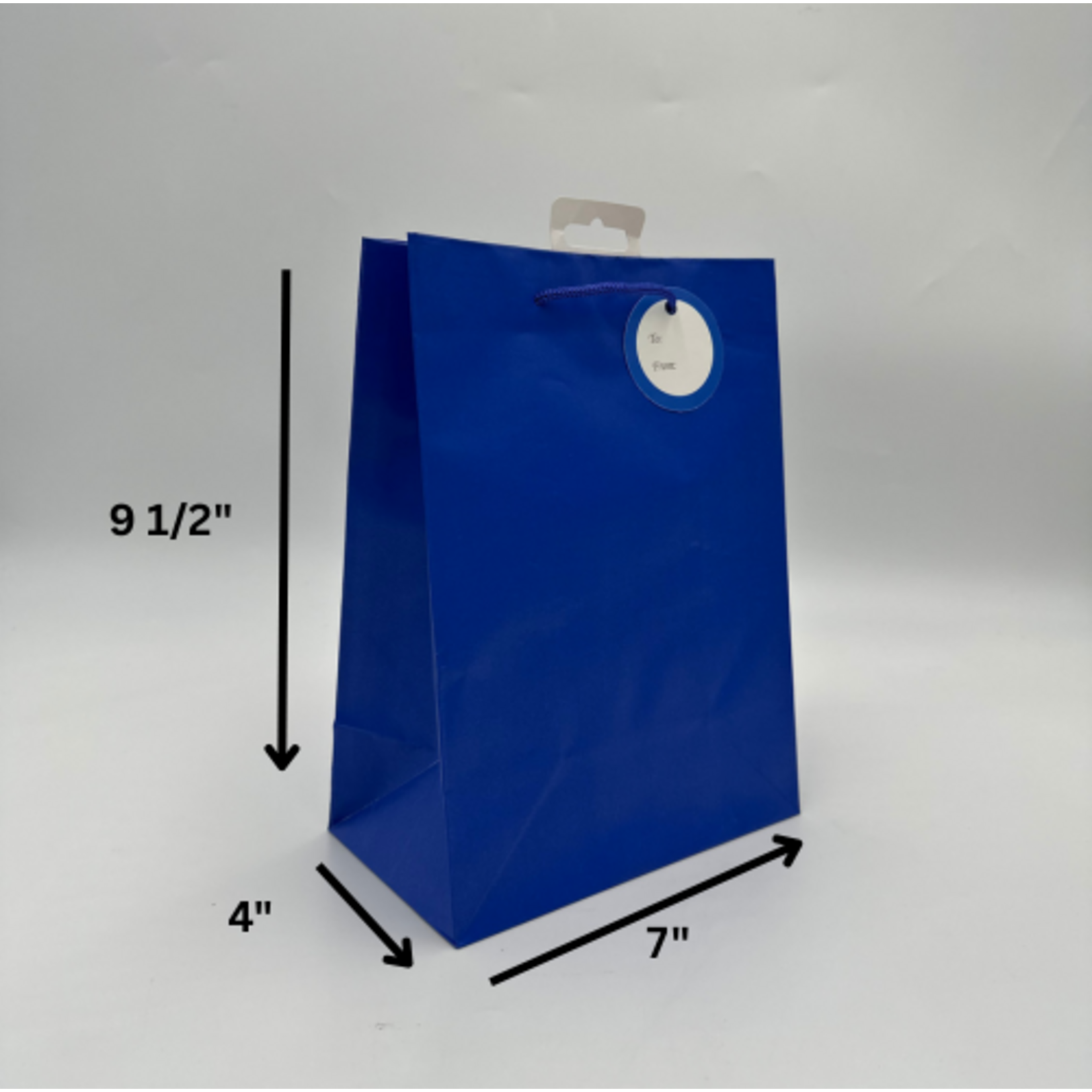 SOLID COLOR MED BAG; MATTE ROYAL BLUE