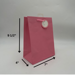 SOLID COLOR MED BAG; MATTE PASTEL PINK