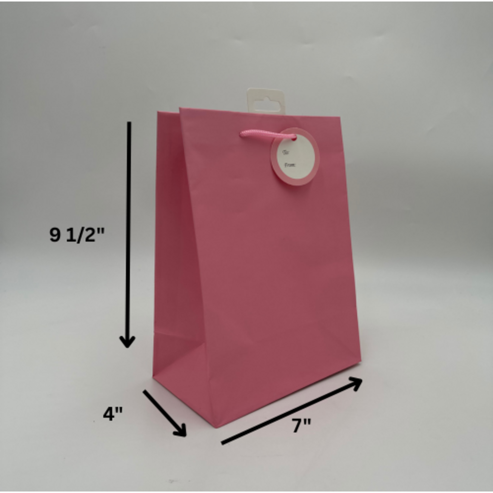 SOLID COLOR MED BAG; MATTE PASTEL PINK