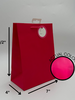 SOLID COLOR MED BAG; MATTE FUCHSIA