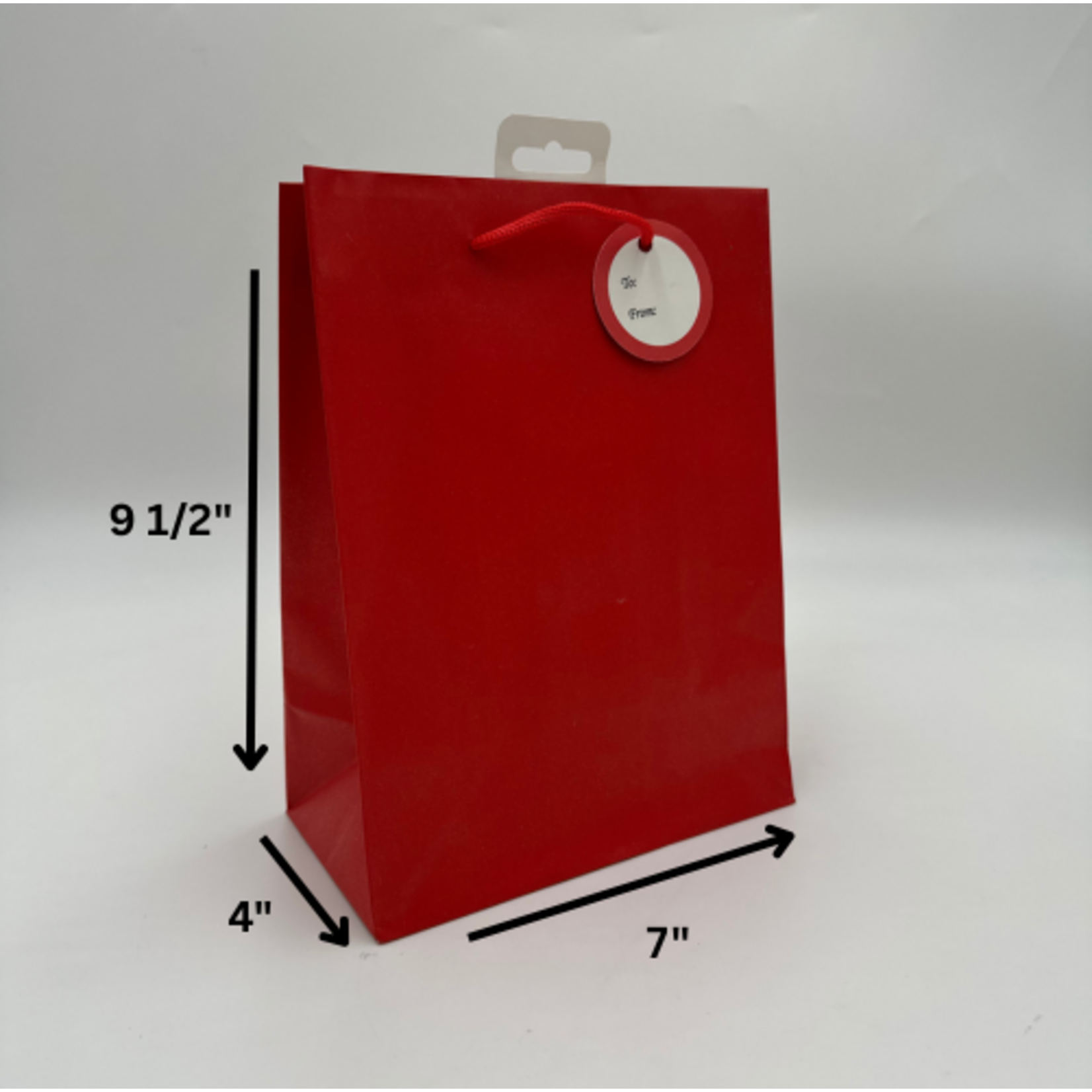 SOLID COLOR MED BAG MATTE RED
