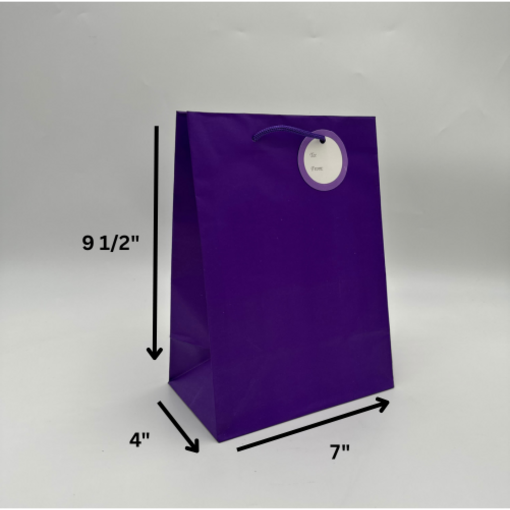 SOLID COLOR MED GIFT BAG; MATTE PURPLE