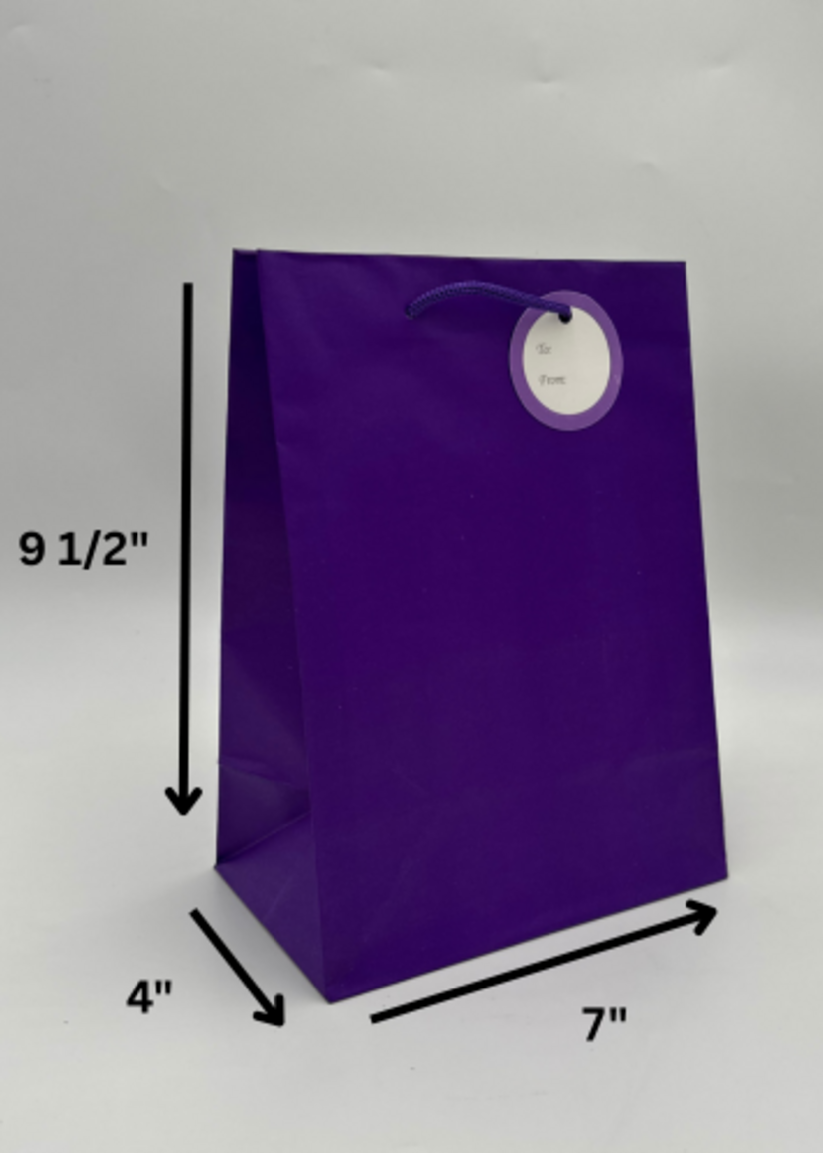 SOLID COLOR MED GIFT BAG; MATTE PURPLE