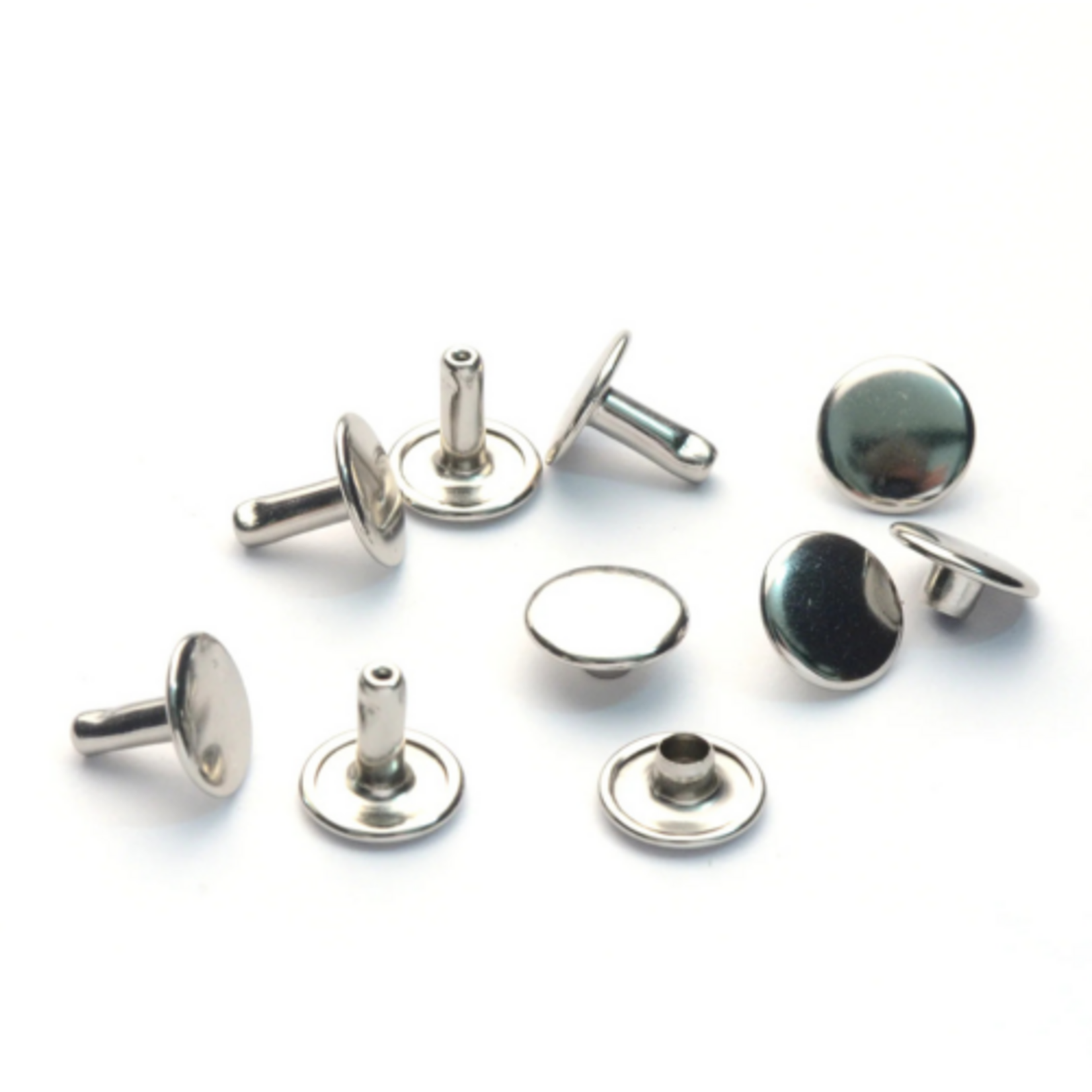 Top Brand Metal Rivets Nickelled Small 7mm (2 dozen)