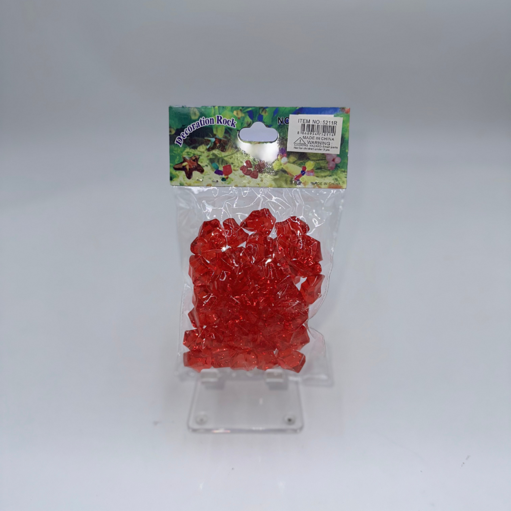 PLASTIC FISH TANK PLANT RED