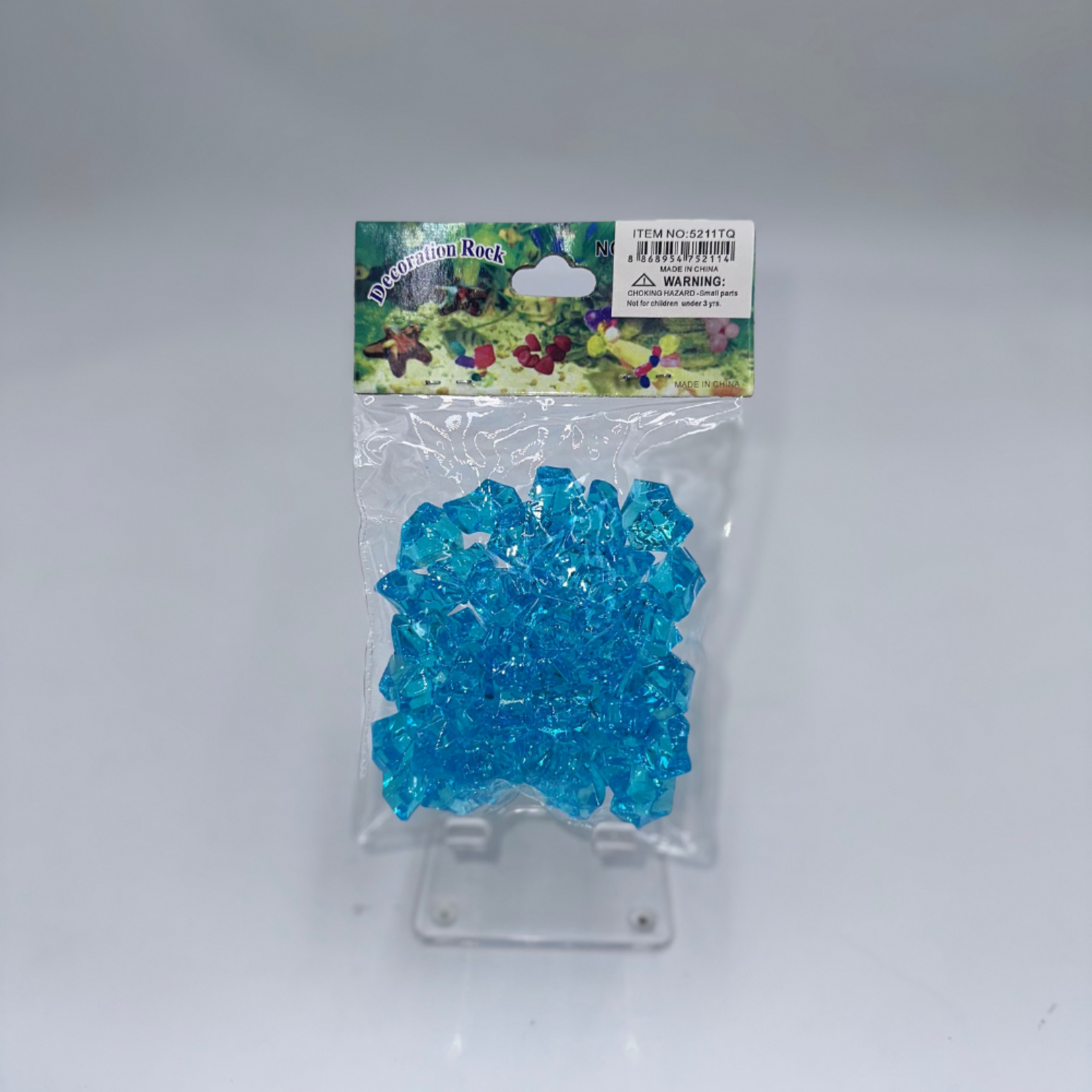 PLASTIC FISH TANK PLANT TURQUOISE