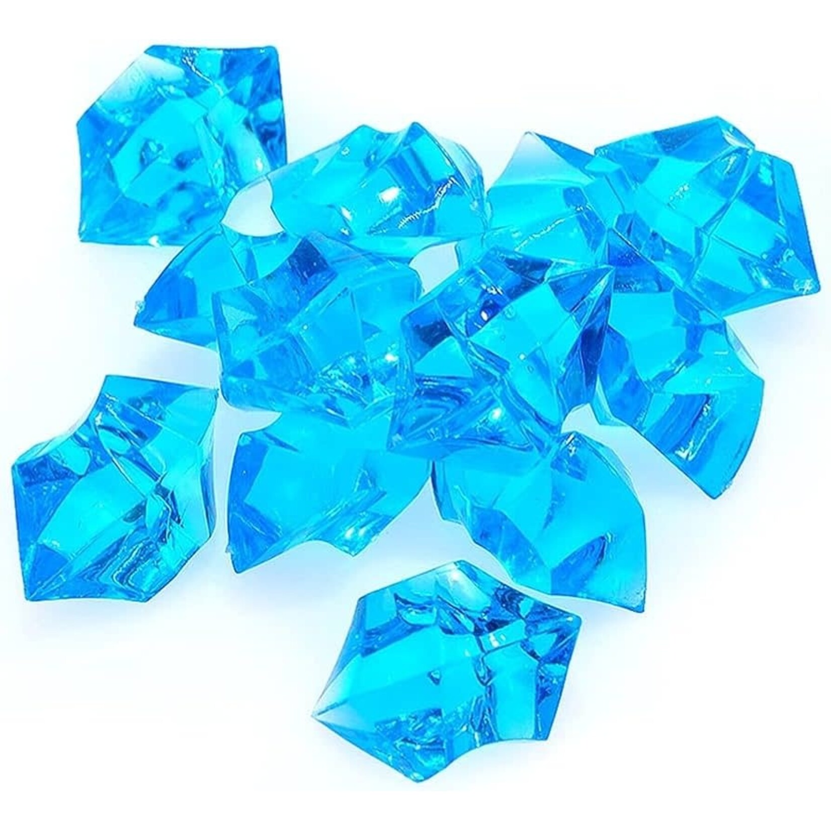 PLASTIC FISH TANK PLANT TURQUOISE