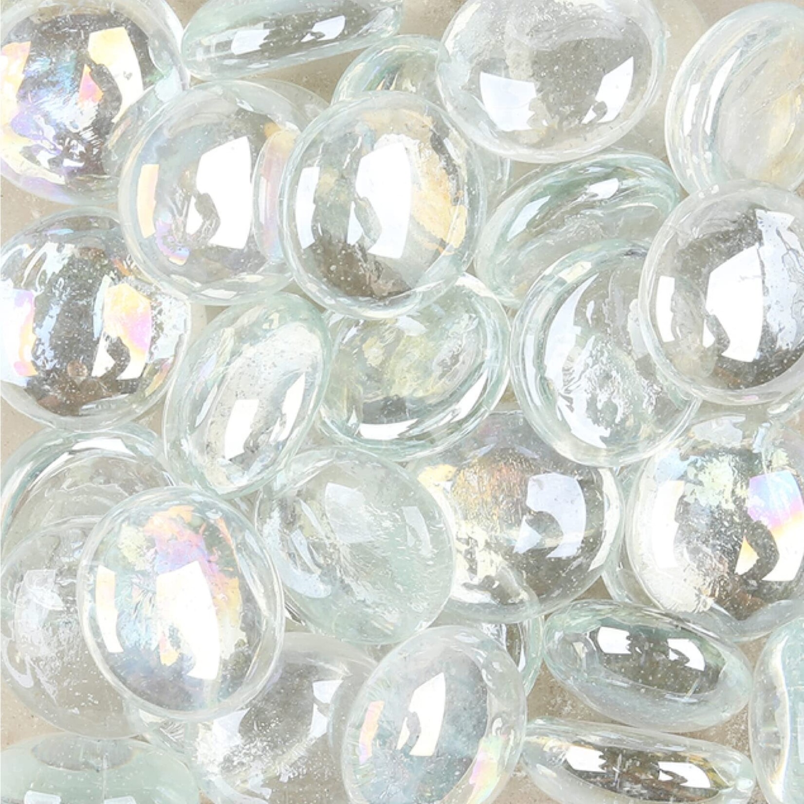 CLEAR DECO FLAT MARBLES