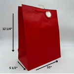 SOLID COLOR LGE BAG; MATTE RED