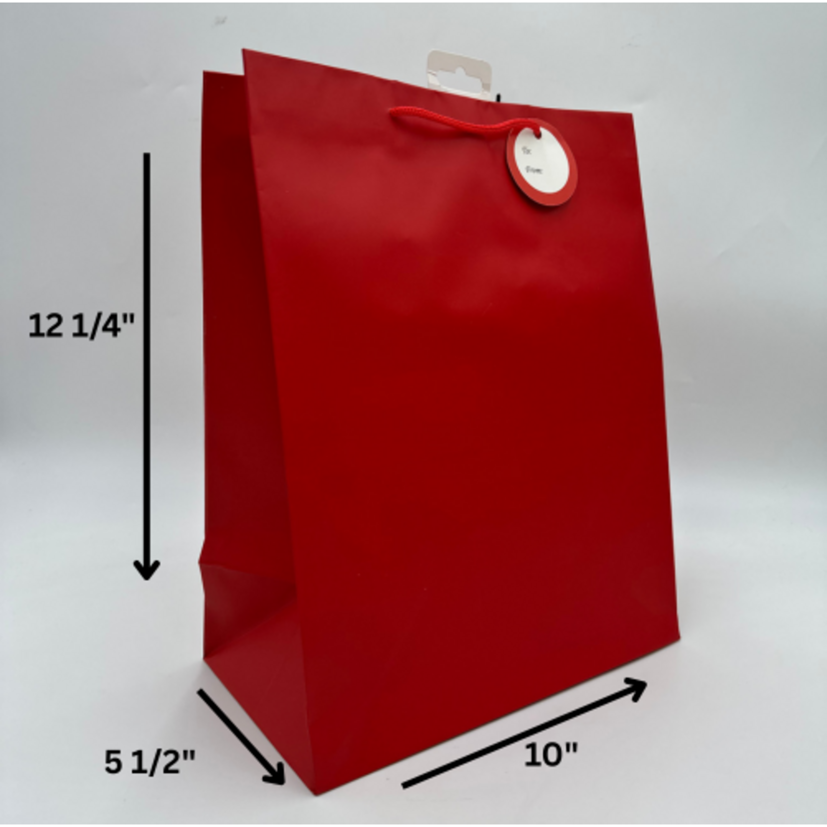 SOLID COLOR LGE BAG; MATTE RED