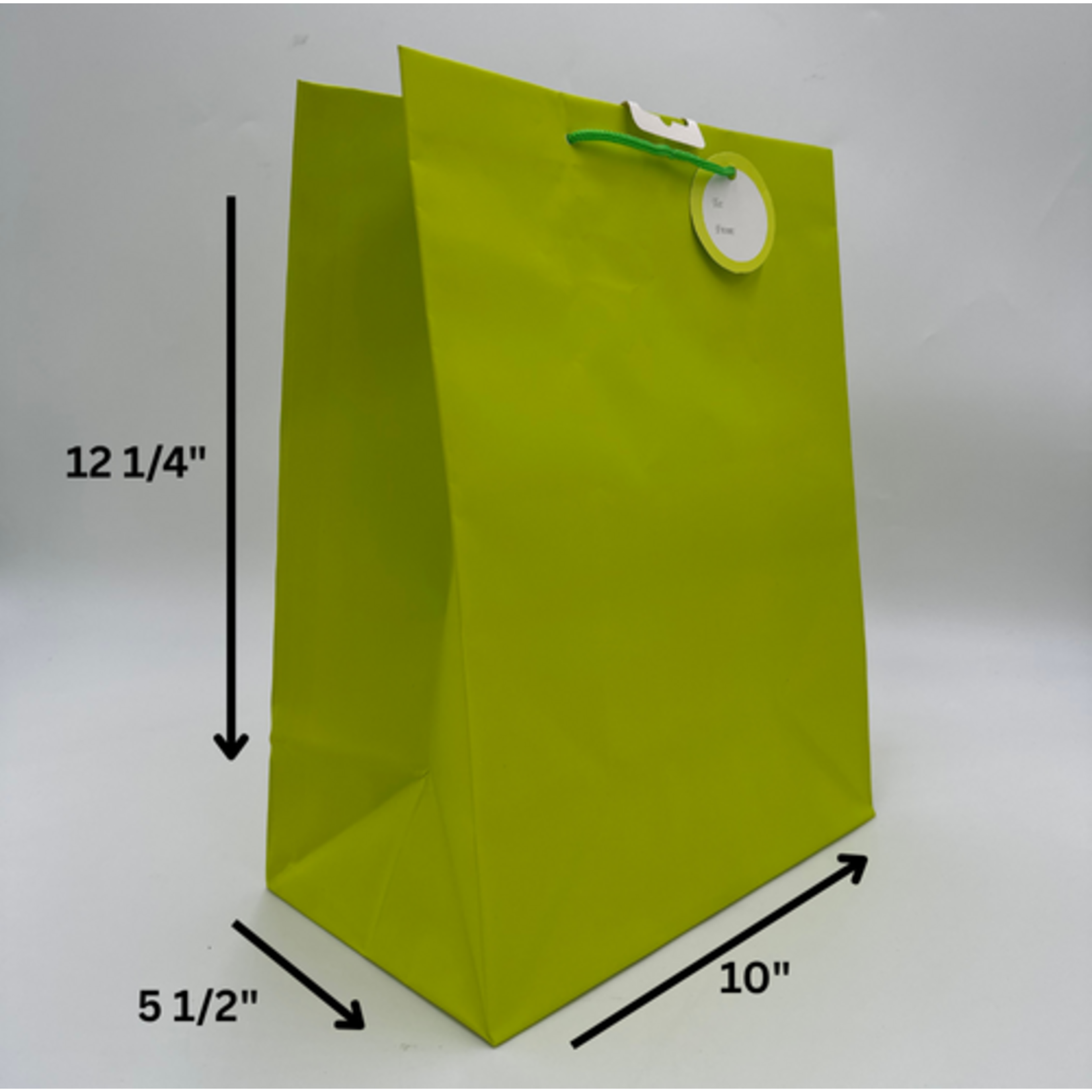 SOLID COLOR LGE BAG; MATTE APPLE GREEN