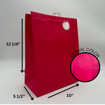 SOLID COLOR LGE BAG; MATTE FUCHSIA