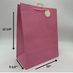 SOLID COLOR LGE BAG; MATTE PASTEL PINK