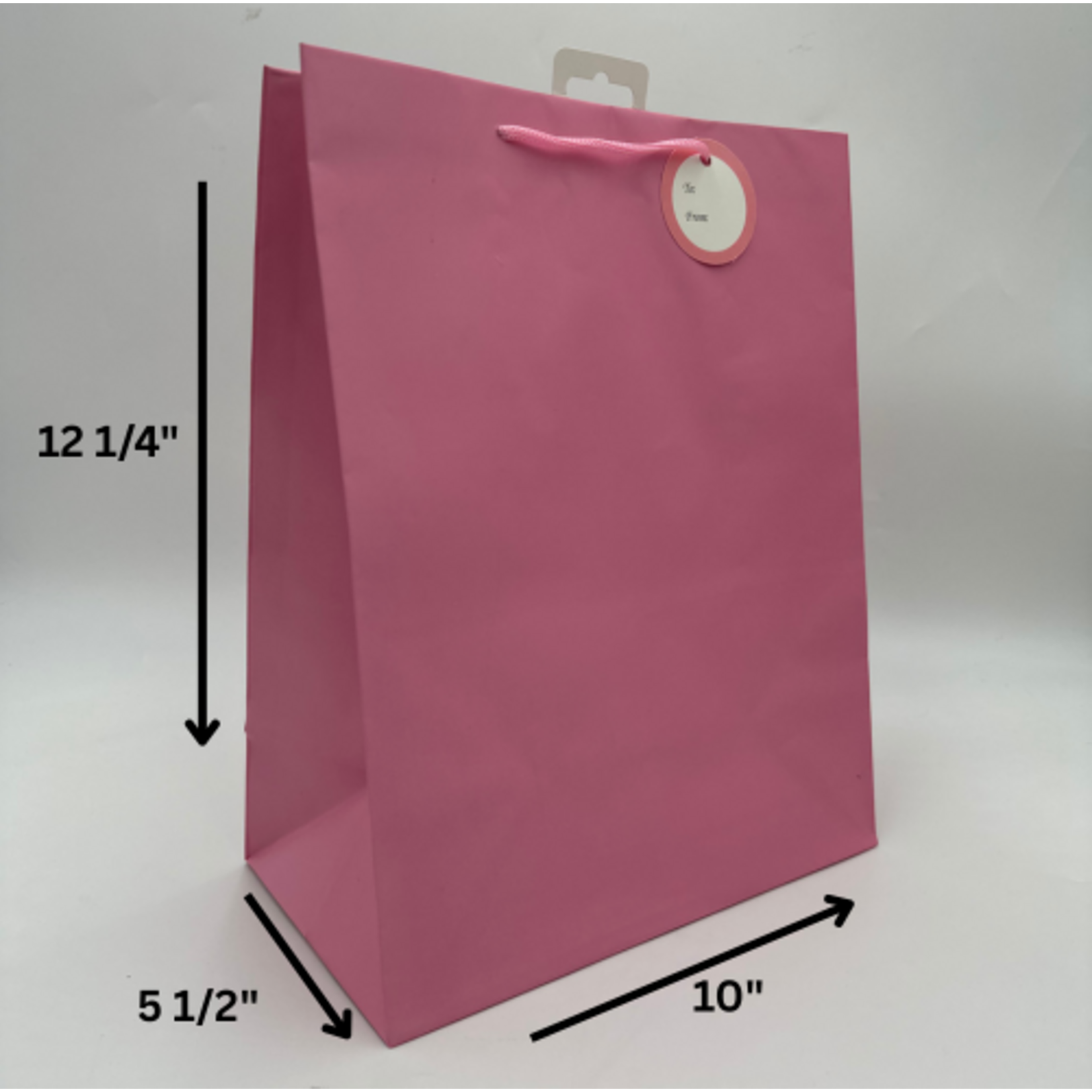 SOLID COLOR LGE BAG; MATTE PASTEL PINK