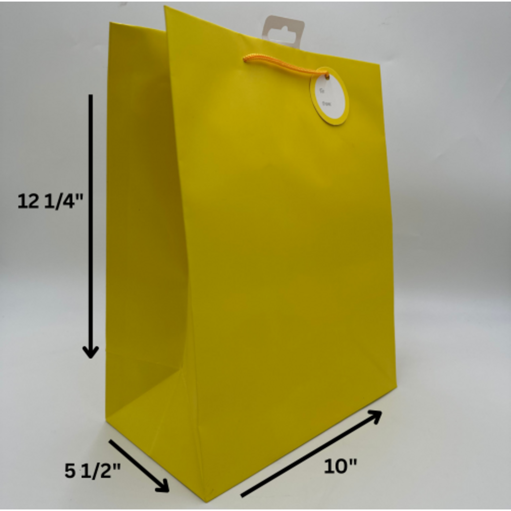 SOLID COLOR LGE BAG; MATTE BRIGHT YELLOW