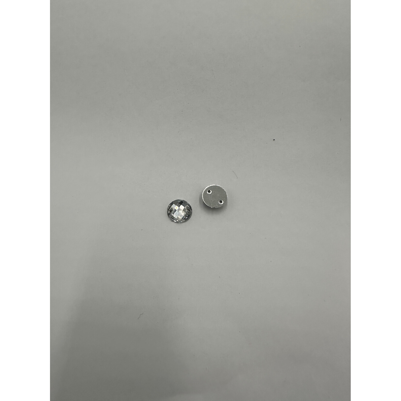 Crystal Plain 10mm Round Silver