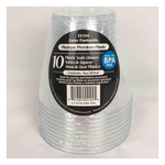 10CT 9 OZ PLASTIC SODA GLASS CLEAR