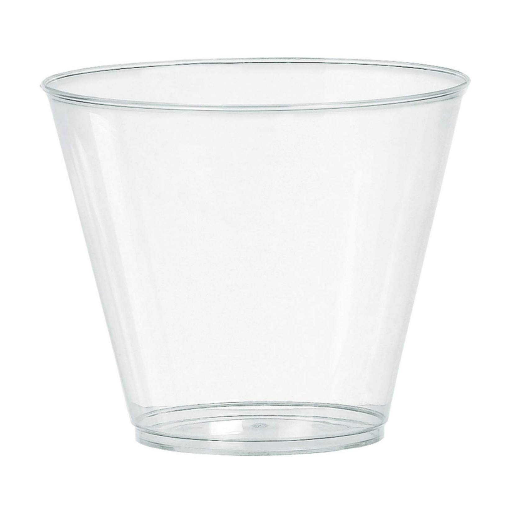 10CT 9 OZ PLASTIC SODA GLASS CLEAR