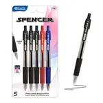 Bazic Spencer Assorted Rectactable Pen w/cushion grip