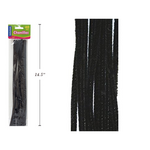 12" Chenilles Black 40/Bag 4Mm Thickness