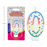 "NUMBERED BIRTHDAY CANDLE #0 "