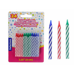 Birthday Candles 24 Pk Asst
