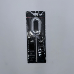 "9"" Silver Cake Topper with stem & ribbon #0 "