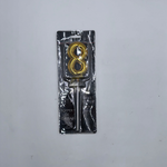 "9"" Gold Cake Topper with stem & ribbon #8 "