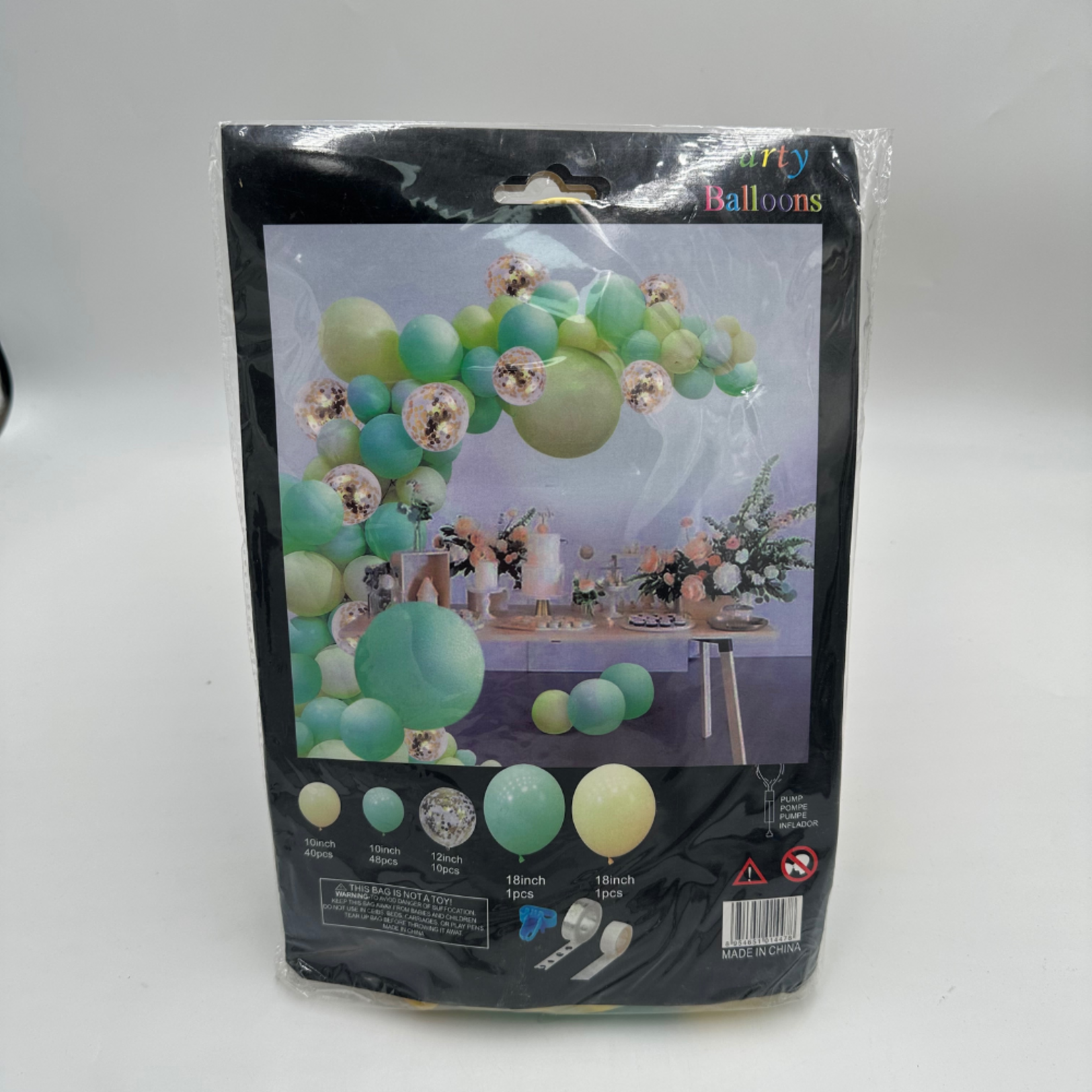 A1 GARLAND BALOONS MIX MINT YELLOW