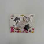 HAPPY ANNIVERSERY BALLOON SET BLACK SILVER