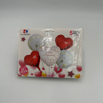HAPPY ANNIVERSERY BALLOON SET RED SILVER