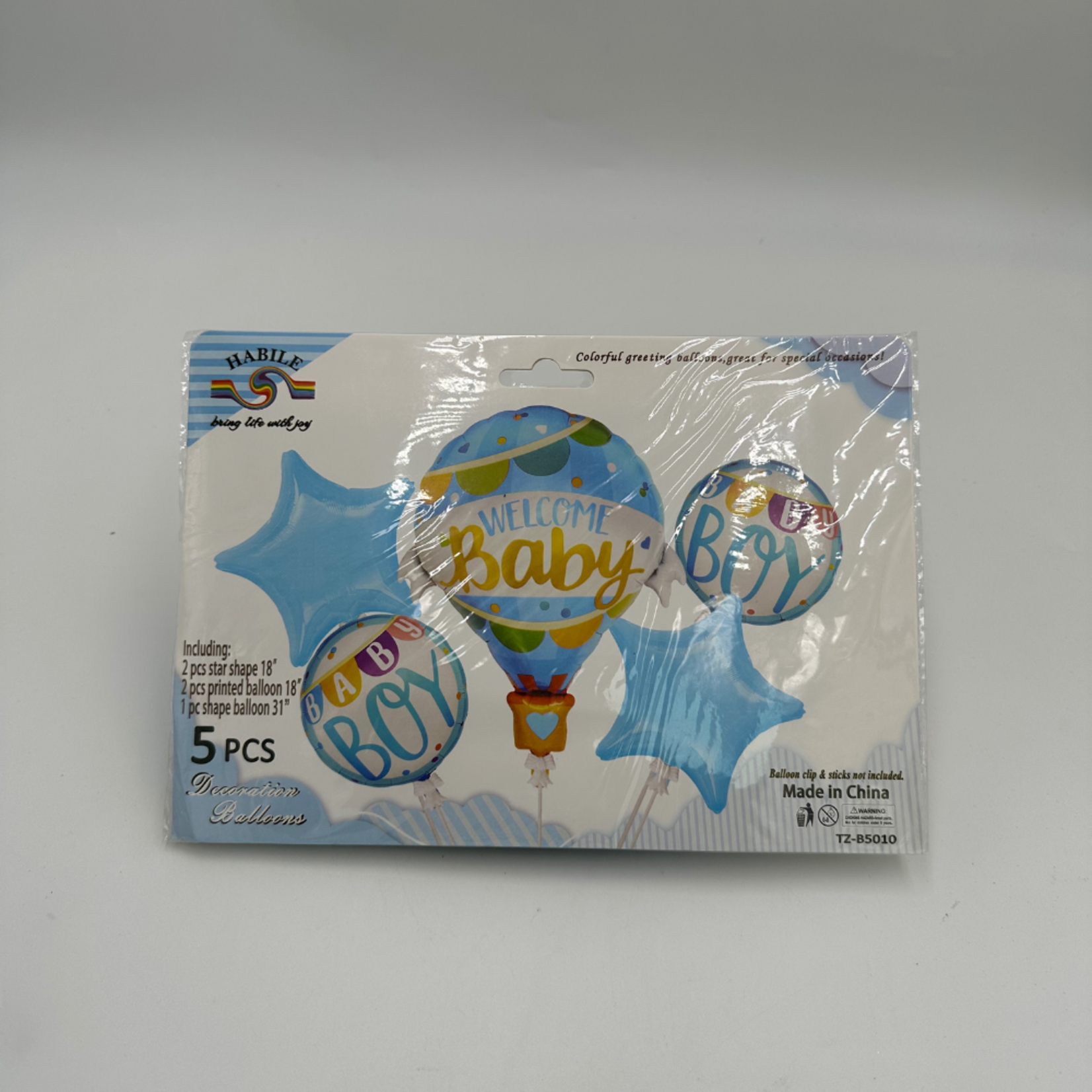 WELCOME BABY BOY BALLOON SET