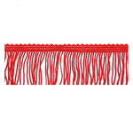 Rayon Fringe 2 Inches (25 Meters) Red