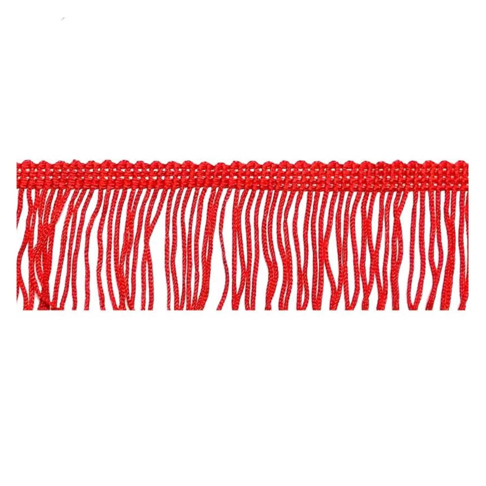 Rayon Fringe 2 Inches (25 Meters) Red