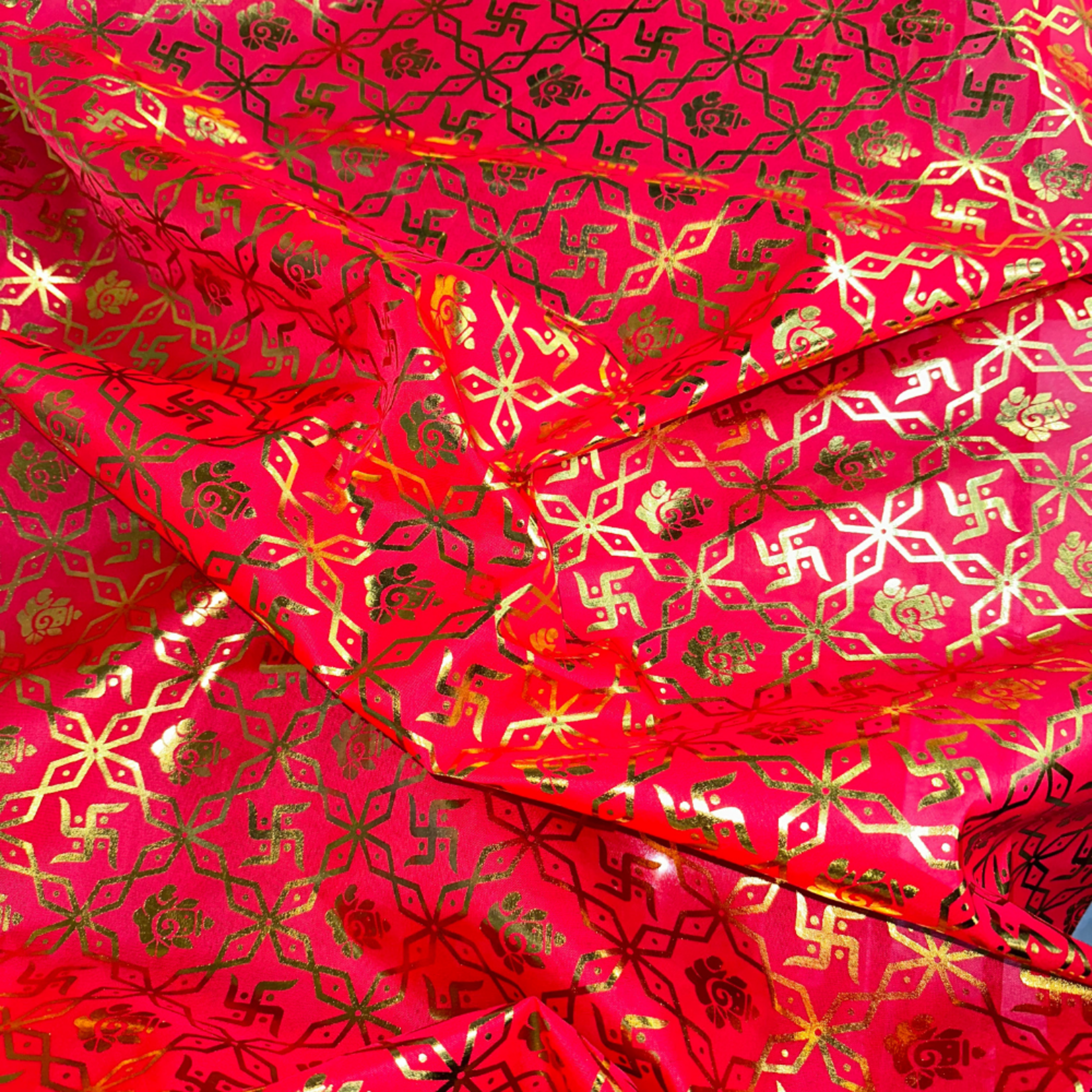 Religious Swastika Pattern Style No 3110  - Red