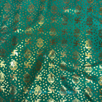 Religious Swastika Pattern Lame  - Emerald Green (#8)